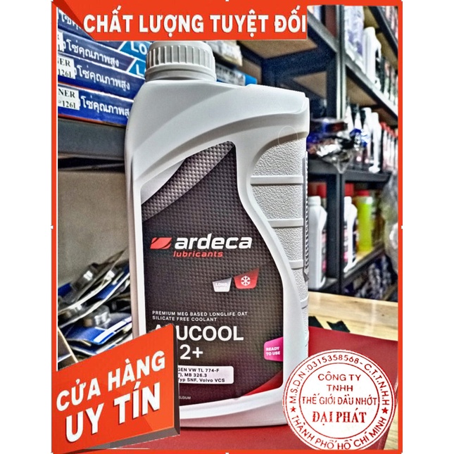 Nước làm mát Ardeca (Mẫu mới) sản xuất 100% tại Bỉ chai 1L