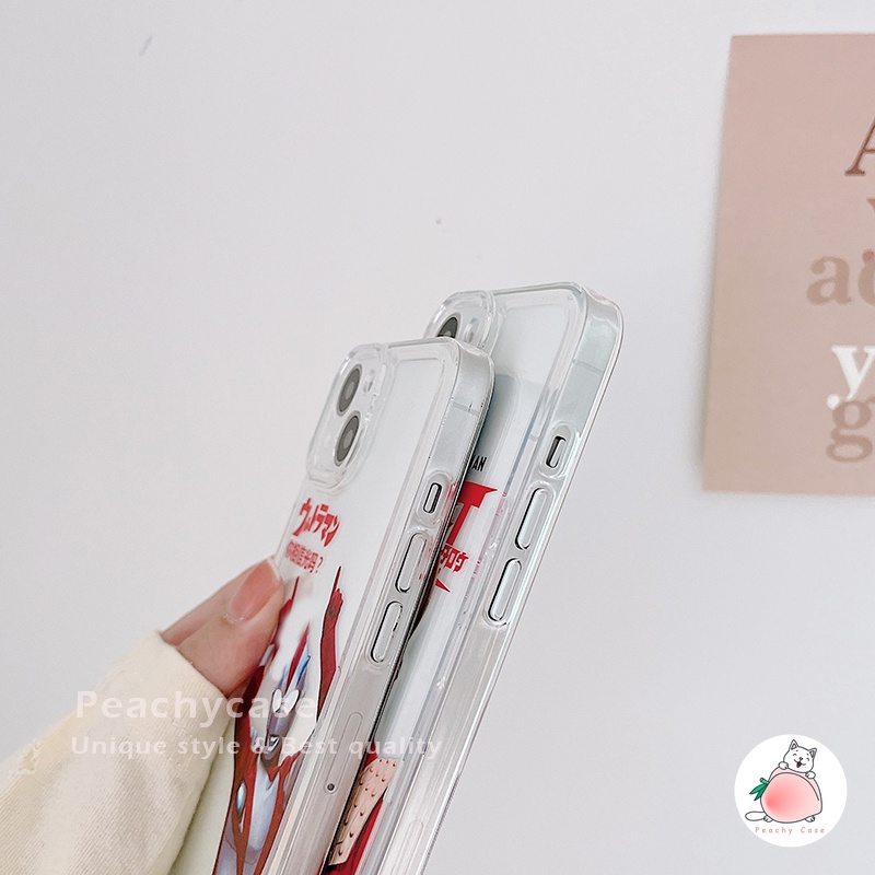 Ốp Điện Thoại TPU Mềm Trong Suốt In Hình Ultraman Chống Bụi Cho iPhone 13 12 Pro Max 11 Xr Xs Max X 7 8 Plus