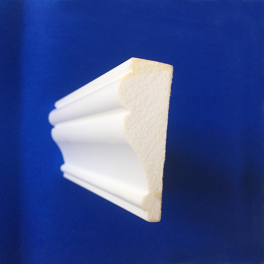 Phào chỉ nhựa ps, chỉ lưng 6cm trắng