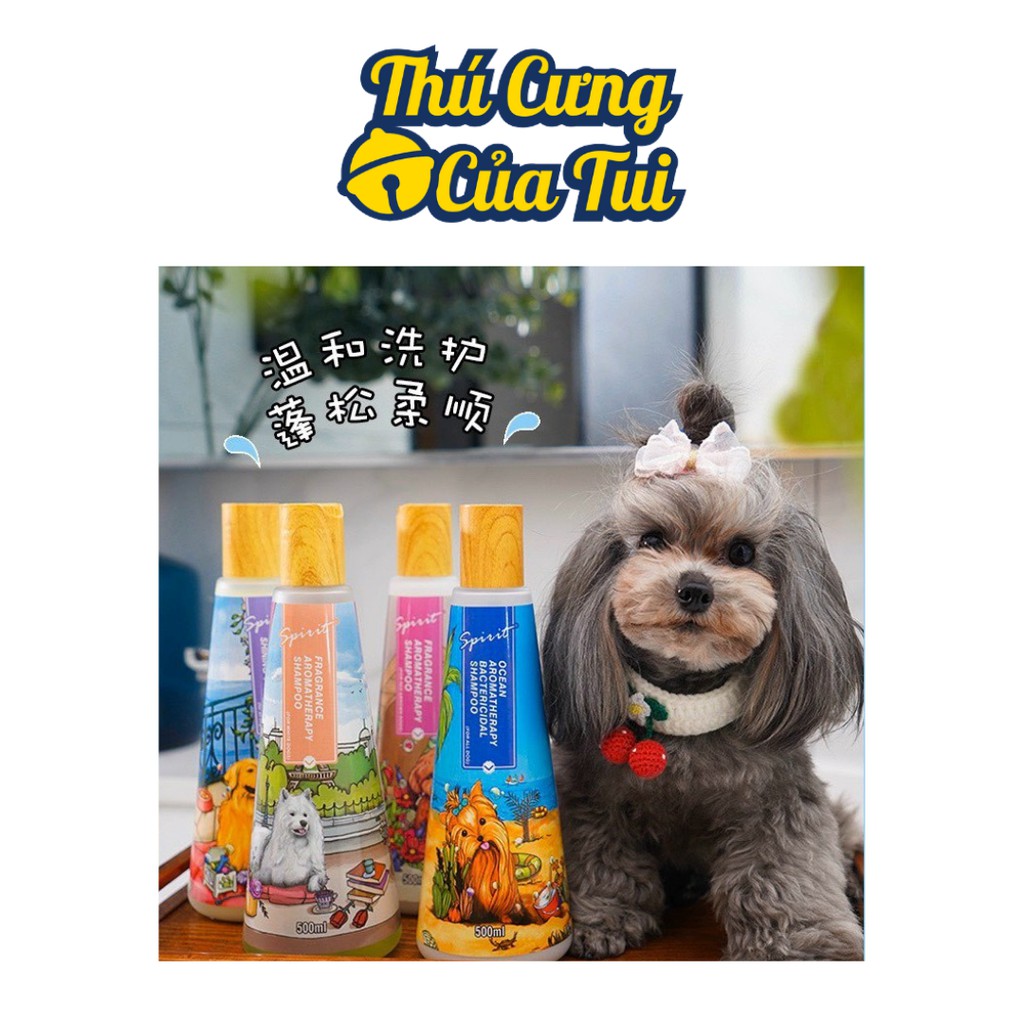 Sữa Tắm Nước Hoa Spirit Aromatherapy Shampoo Lưu Hương Dài Lâu Cải Thiện Màu Lông 500ml -Thú Cưng Của Tui