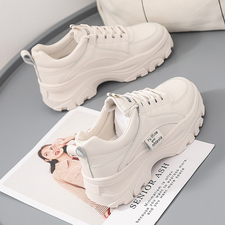 Giày nữ sneaker mẫu hot 2021 kiểu dáng hàn quốc, giày nữ đẹp đế cao 5cm BM009