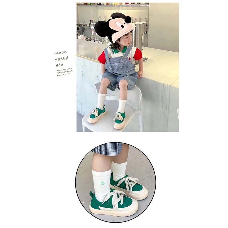 Giày Thể Thao Vải Canvas Cổ Thấp Phong Cách Hàn Quốc Thời Trang Xuân Thu Mới 2023 Dành Cho Trẻ Mẫu Giáo