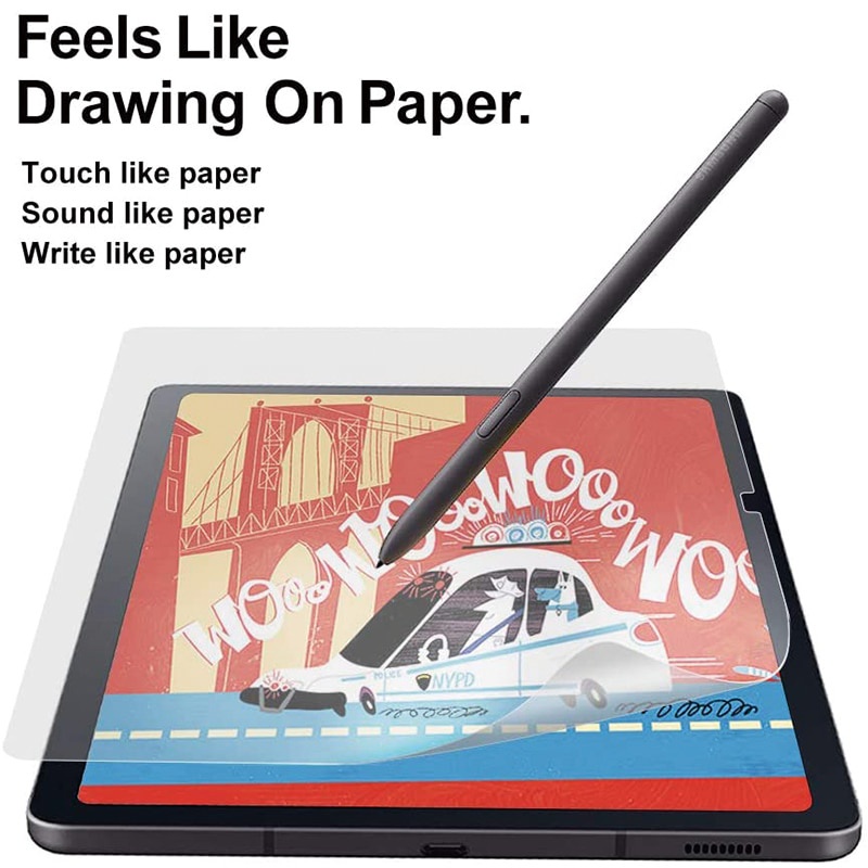 Like paper screen protector cho samsung tab matte pet anti-glare painting film write & draw and sketch paperfeel tab s7 / t870 / tab s8 / s9 tab s7 fe / s9 fe s8 ultra / s9 ultra