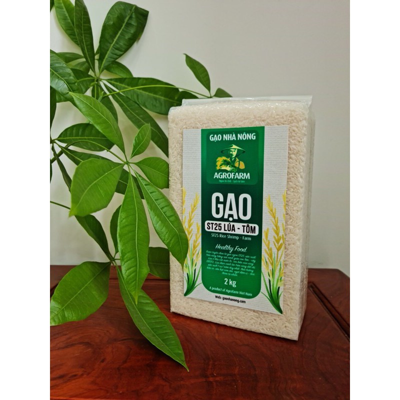 Gạo ST25 lúa - tôm túi 2kg