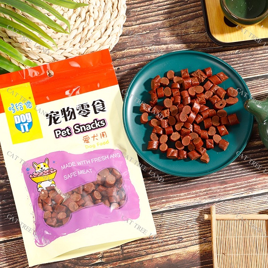 BÁNH THƯỞNG CHO CHÓ MÈO, VỊ THỊT BÒ GÓI 100G - SNACK THƯỞNG CHO THÚ CƯNG