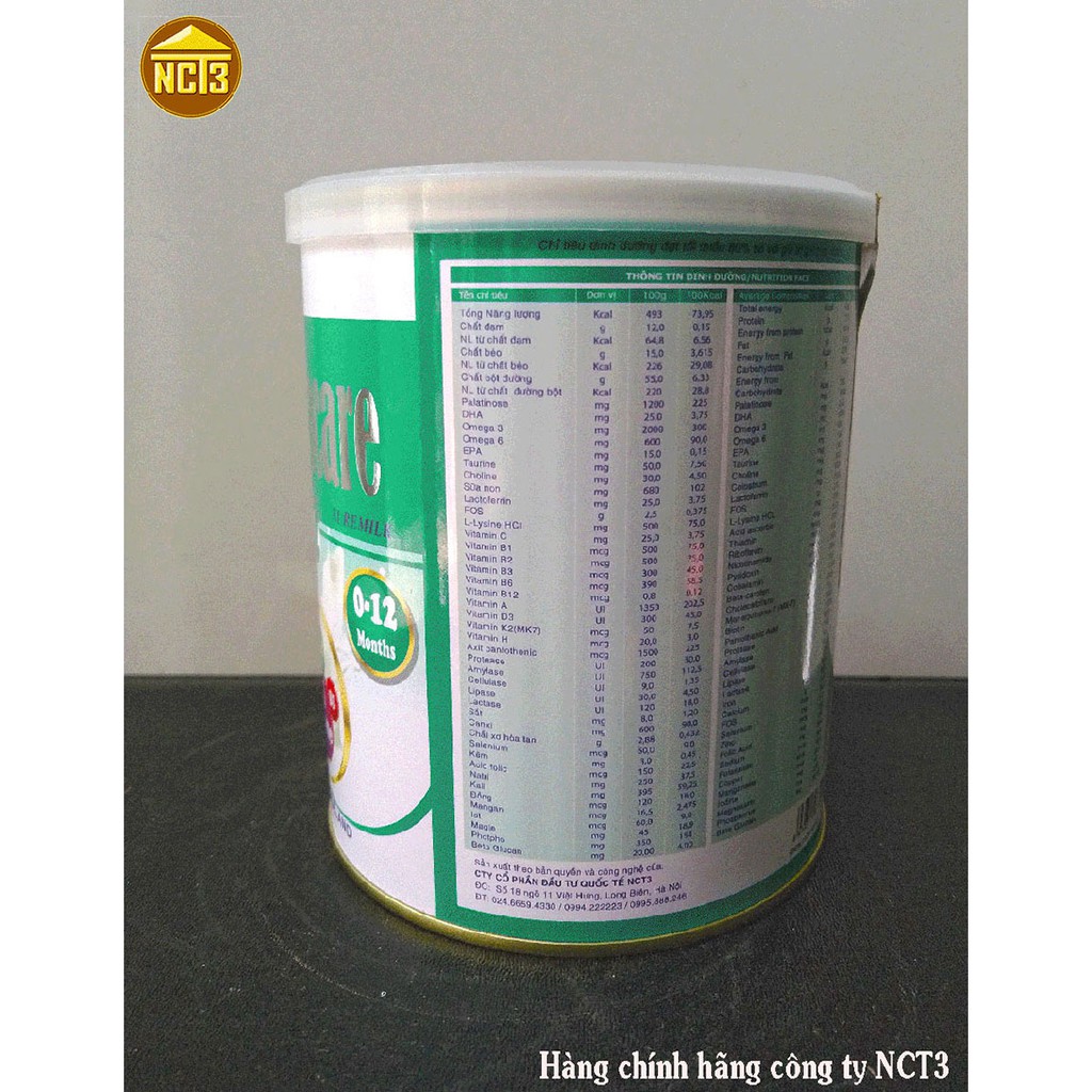 Sữa bột cho trẻ sơ sinh từ 0-12 tháng 900g - Hàm lượng sữa non cao giúp trẻ khỏe mạnh, tăng cường sức đề kháng