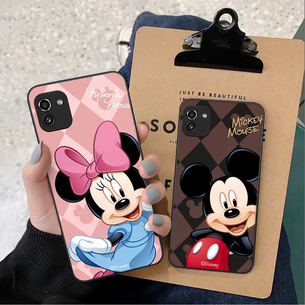 Ốp lưng điện thoại Samsung A03 hình mic key min nie mouse thời trang, vỏ ốp rẻ đẹp
