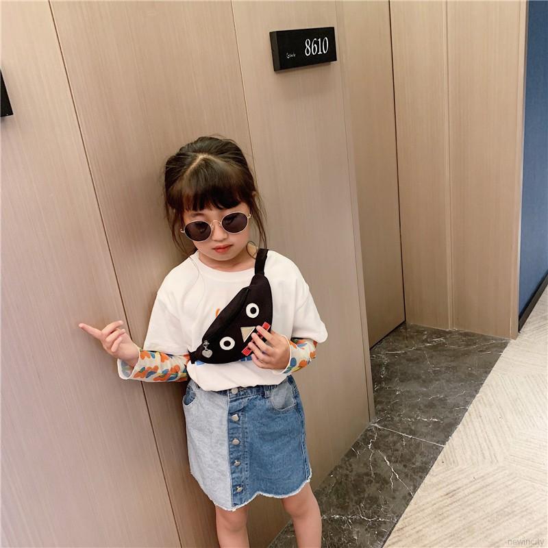 Túi đeo chéo họa tiết hoạt hình dễ thương cho bé phong cách Hàn Quốc