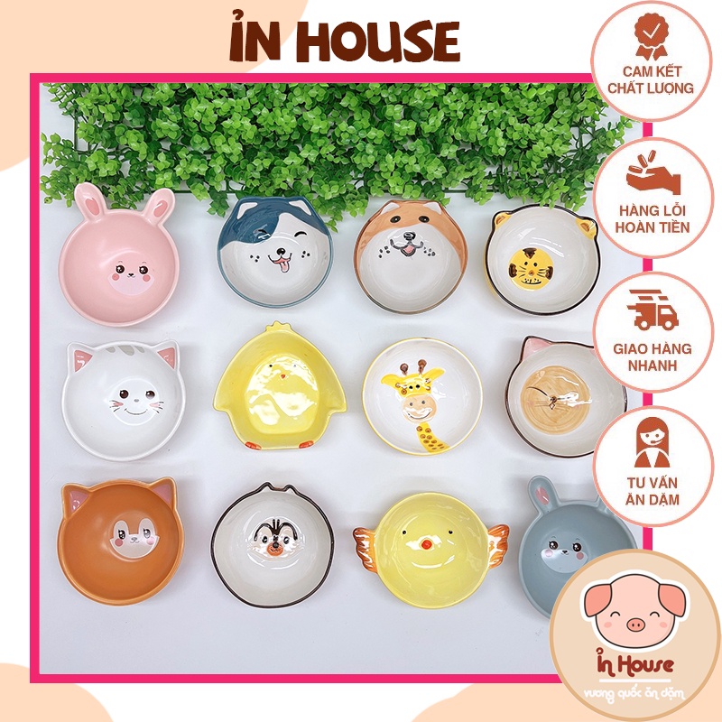 bát sứ ăn dặm cao cấp hình con vật đáng yêu