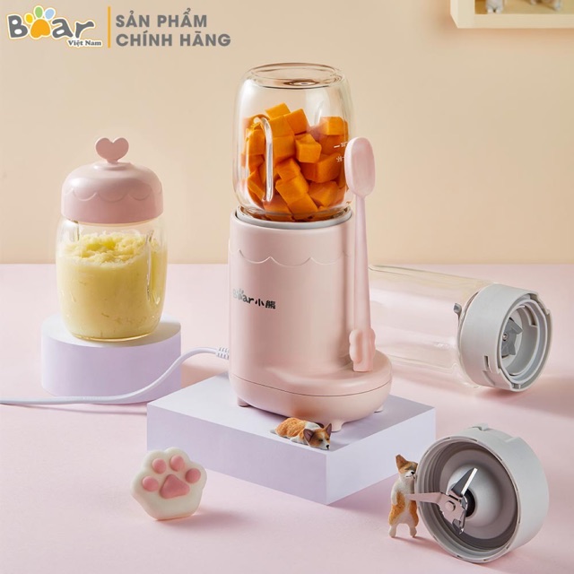 - Máy xay thực phẩm trẻ em Bear. Model LLJ-C04J1. Bộ 3 cối xay tiện lợi. Phù hợp nhiều loại thức ăn.