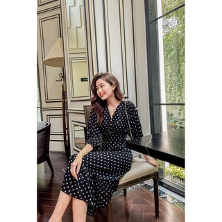 OLV - Đầm Polka Dot Midi Dress