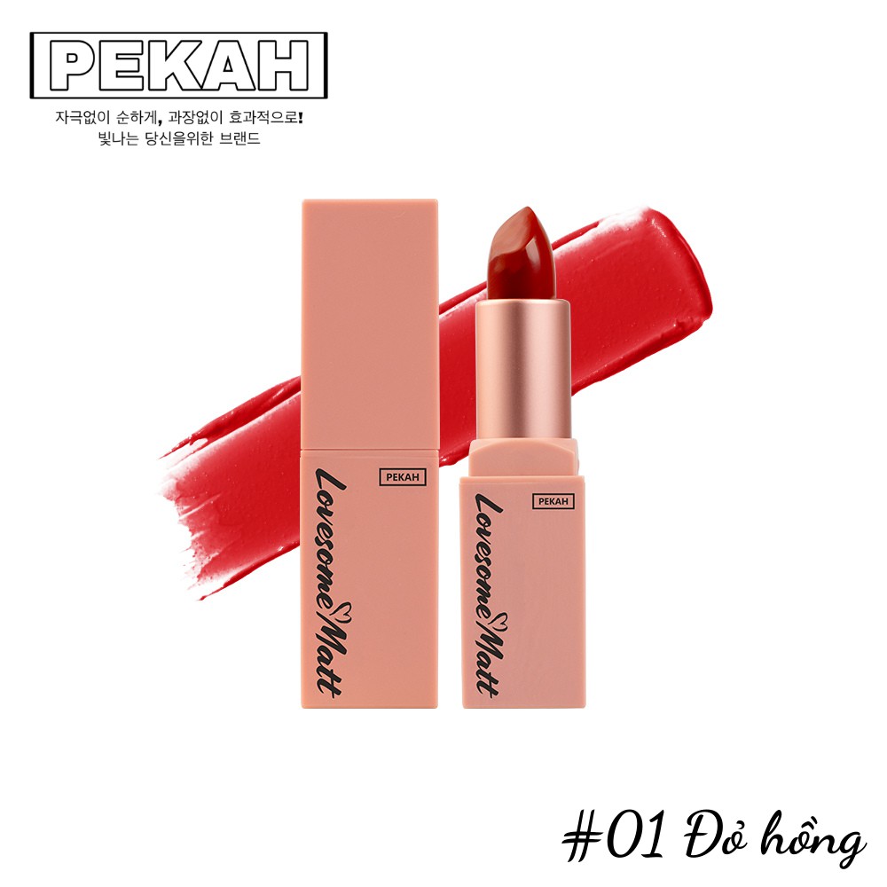 Son Thỏi Dưỡng Lâu Trôi PEKAH Lovesome Matt Lipstick 3.3g