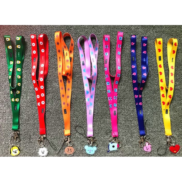 Dây đeo thẻ kèm móc khóa BTS unoff