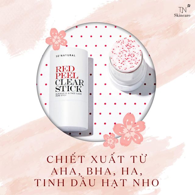 Thanh Lăn Trị Mụn Đầu Đen , các vùng da bị mụn Viêm Nang Lôn Red Peel Clear Stick Pore Blackhead & Face