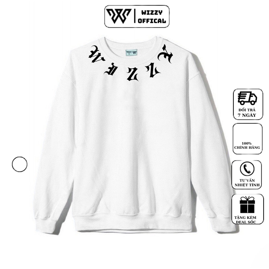 Áo sweater nam WIZZY mịn đẹp, áo thu đông nam unisex dài tay cổ tròn vải nỉ co dãn mã 04