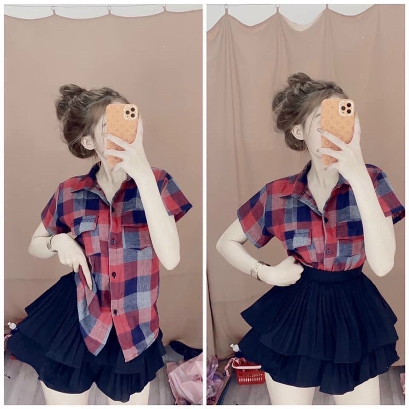 Áo sơ mi ca rô sọc to mẫu mới | BigBuy360 - bigbuy360.vn