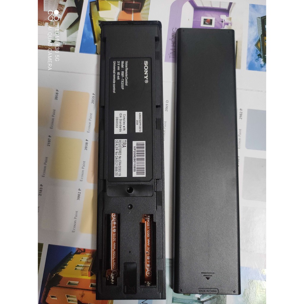 Điều khiển remote tivi Sony smart RMF-TX200P- Không hỗ trợ giọng nói