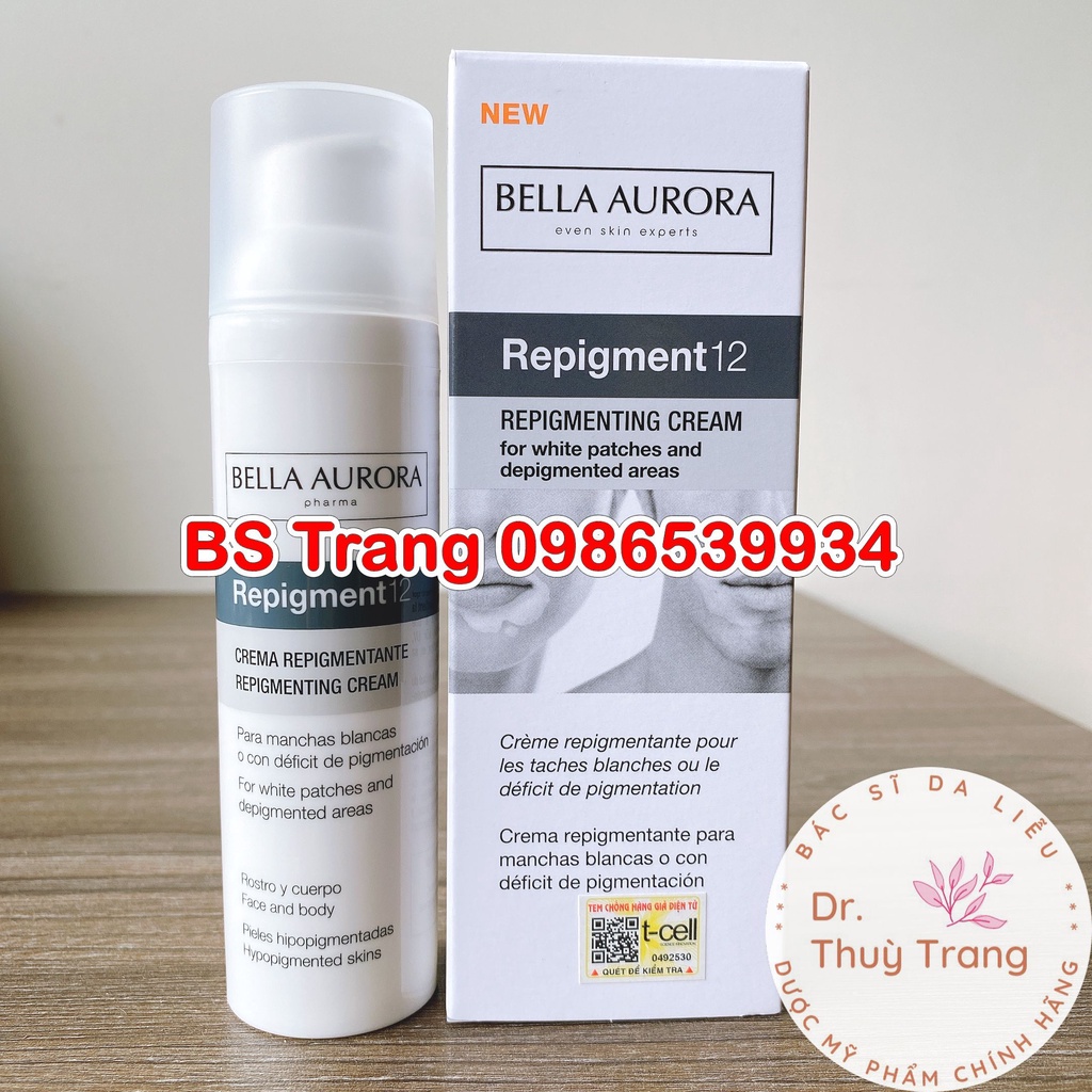 [Chính hãng] Kem hỗ trợ mất sắc tố da Bella Aurora Repigment12 Cream - 75ml - Repigment