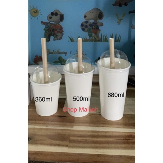 Ống hút giấy trân châu phi 12 dài 21cm (200 ống/1túi)