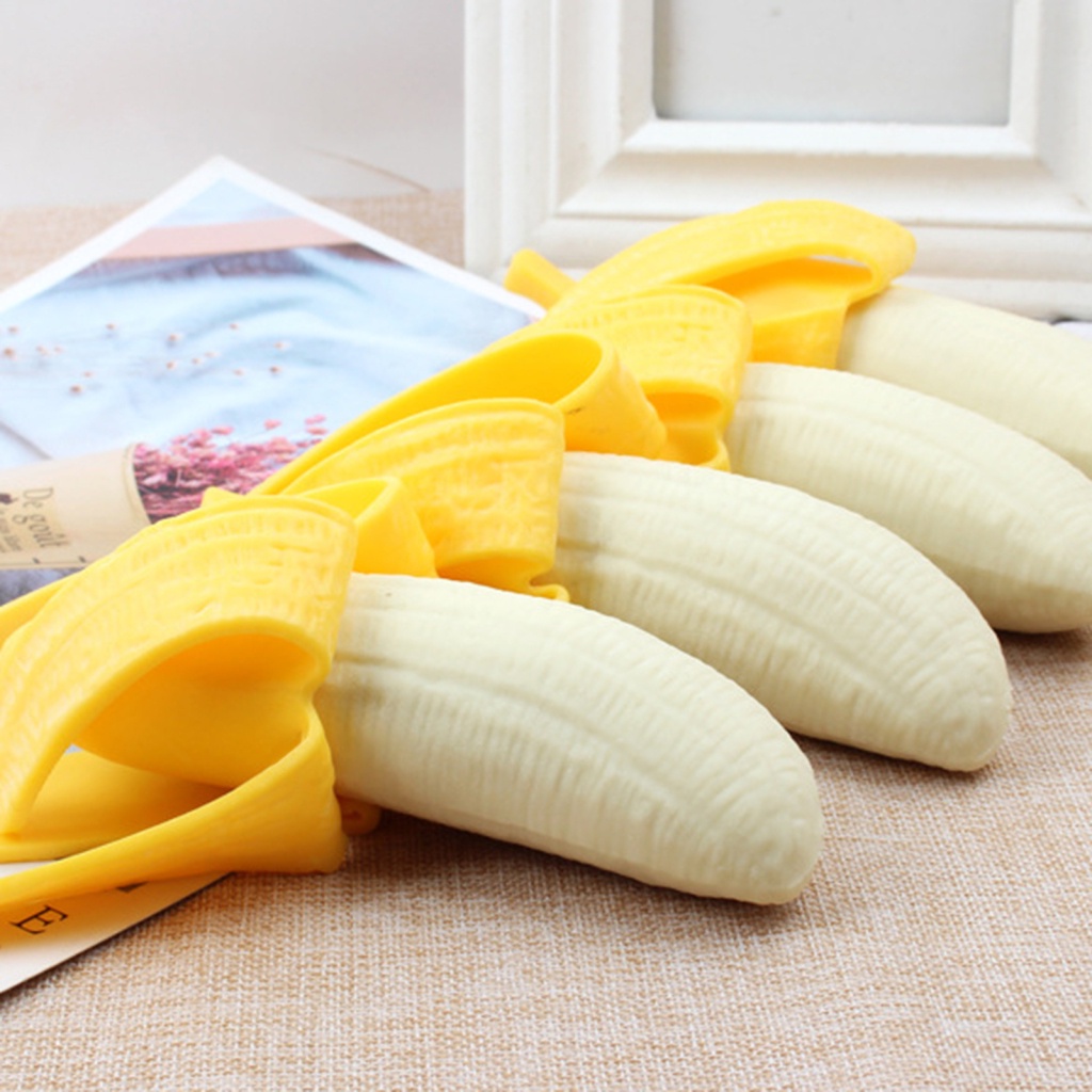Đồ Chơi Bóp Hình Trái Chuối Bằng Silicone Giúp Giảm Căng Thẳng