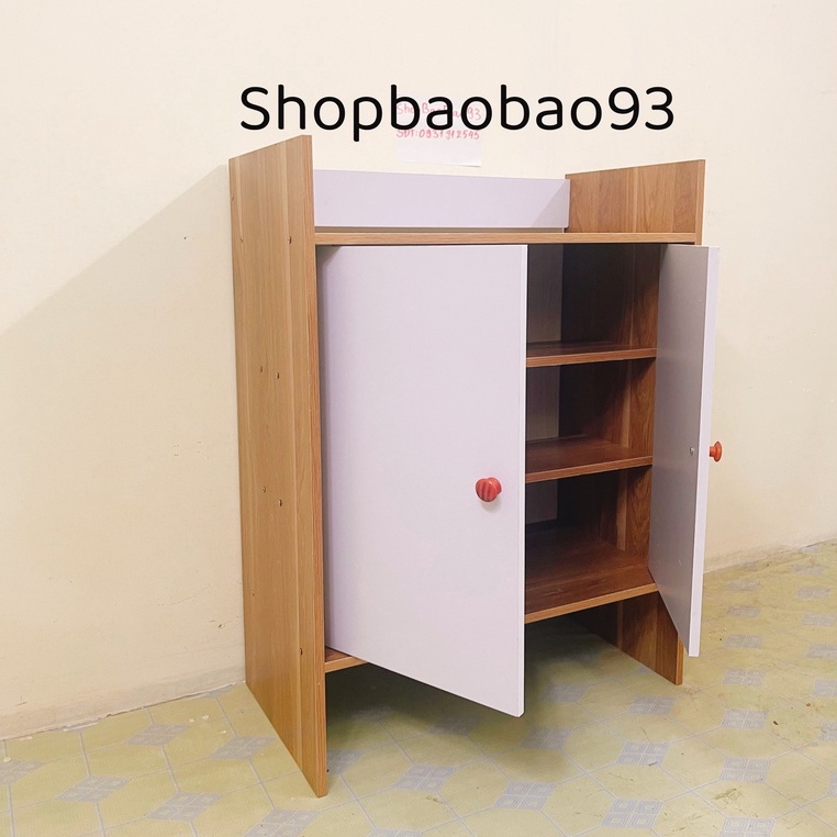 Tủ Để Giày Dép 2 Cánh Trắng 4 Ngăn Tủ Gỗ Đựng Giày Chất Liệu MDF Chống Nước - TG11