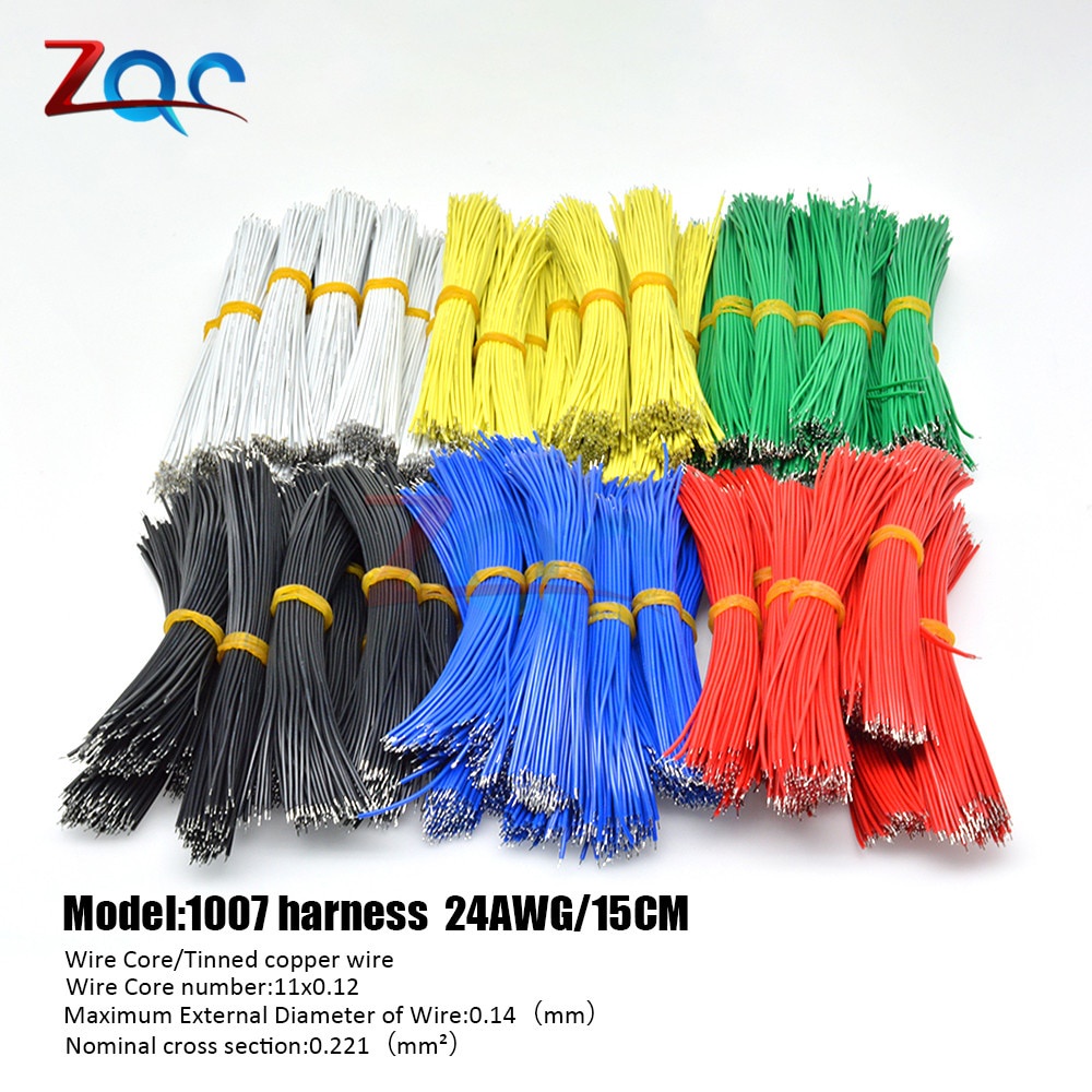 Set 100 Cuộn Dây Hàn Mạch Điện Pcb 24awg 15cm 1007-24awg