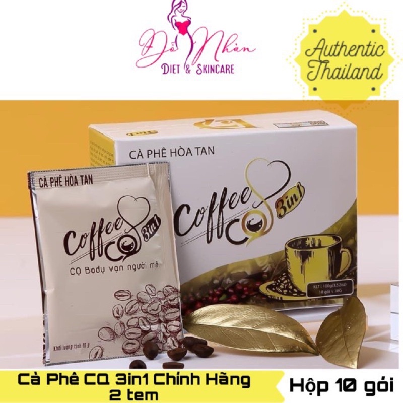Cà phê giảm cân CQ hộp 10 gói chính hãng
