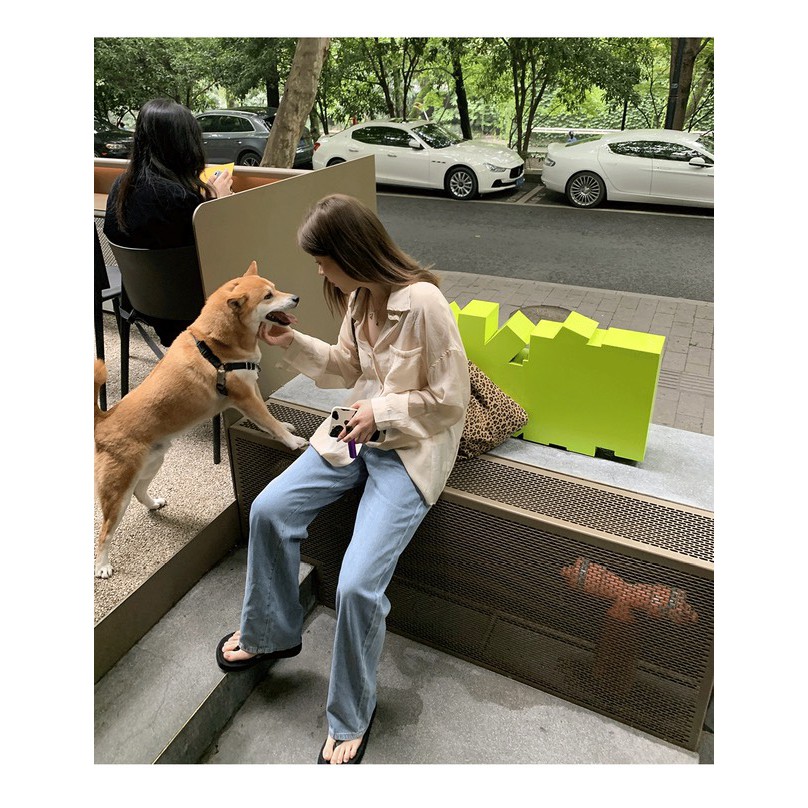 Quần Jean Suông nữ  MunMunStore Simple Jeans Lưng Cao Dáng Suông Ống Rộng Ulzzang ( Ảnh +video thật) 7533