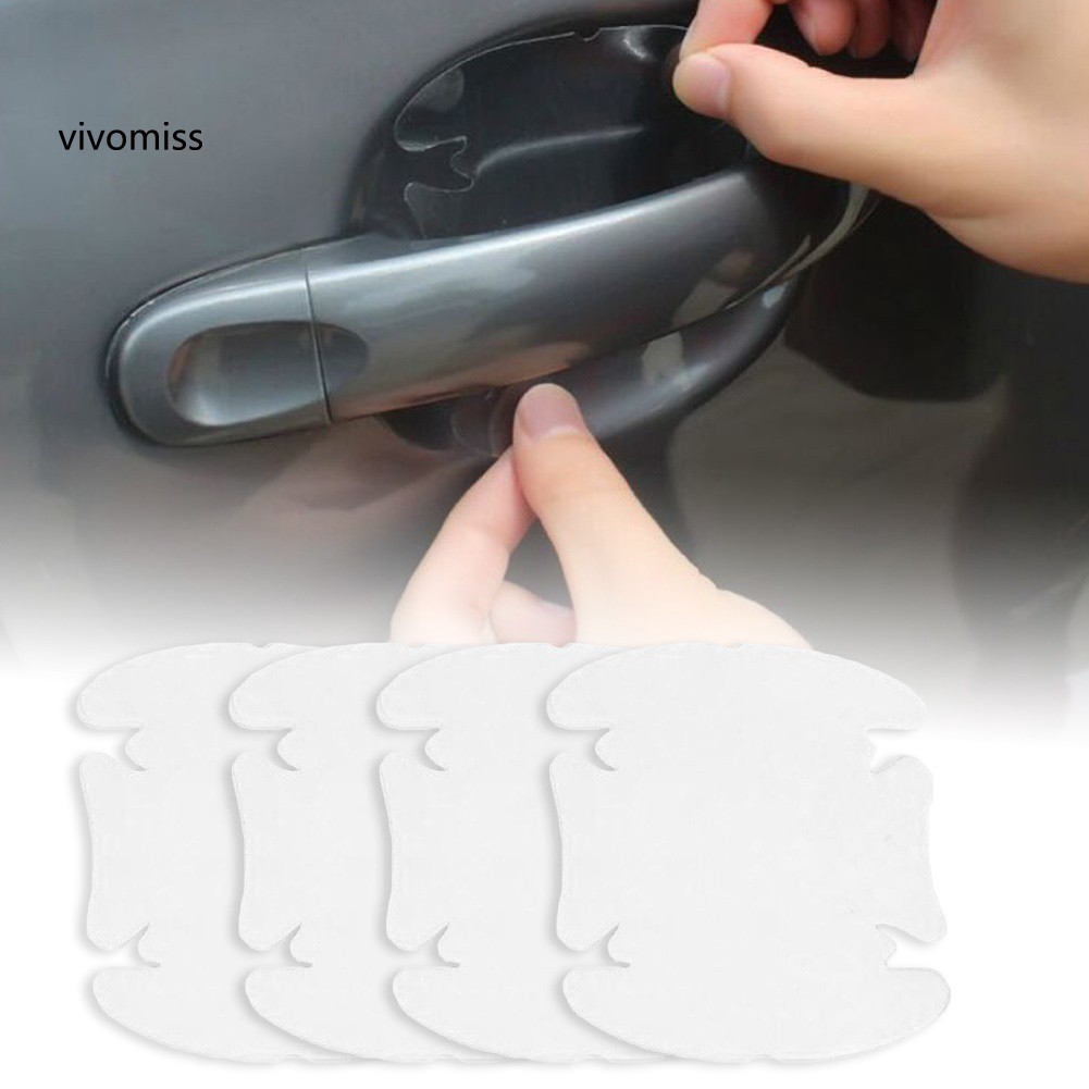 Set 4 Miếng Dán Bảo Vệ Tay Cầm Cửa Xe Ô Tô