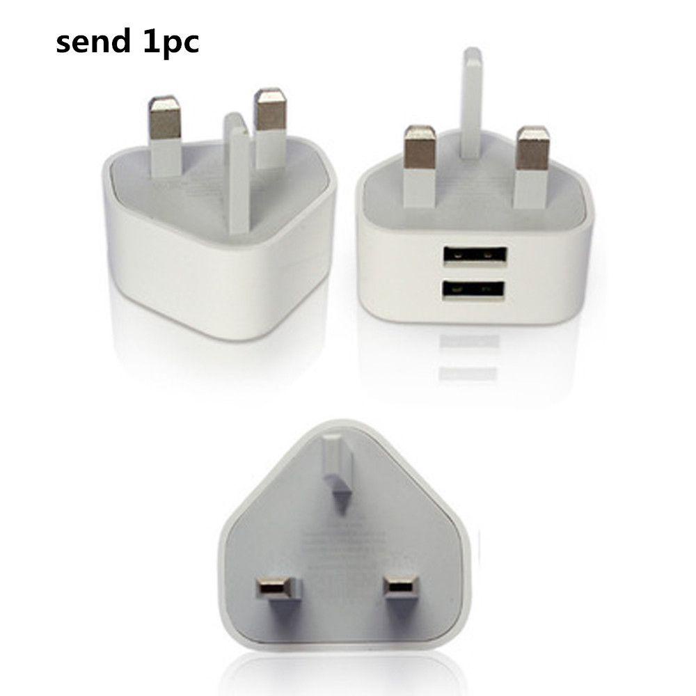 AUGUSTINA Phích Cắm Chuyển Đổi 3 Chấu 2 Cổng USB 5V 2.1A UK