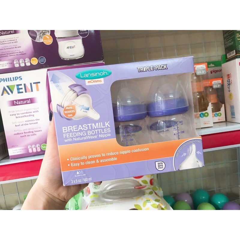 [TÁCH SET] Bình sữa lansinoh 160ml