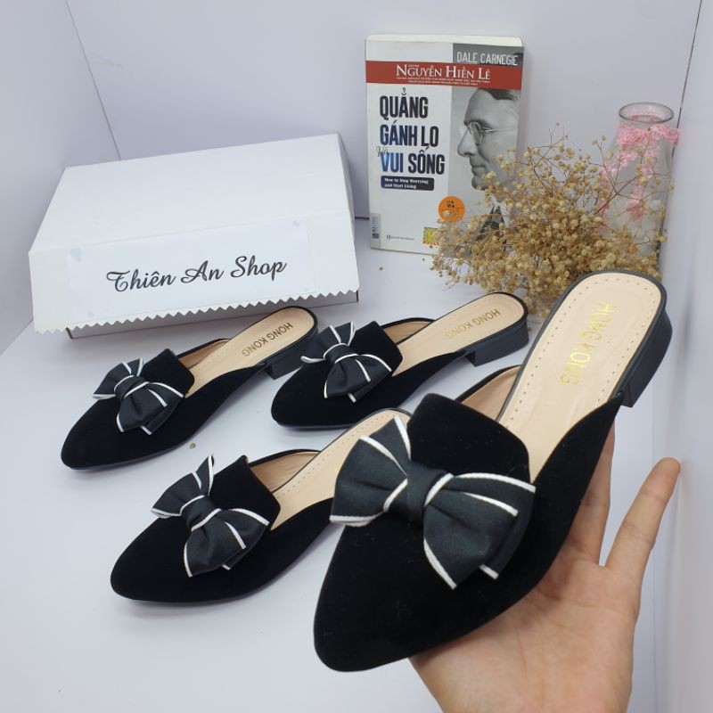 Sục nữ - dép sục nữ - giầy sục nữ - sục nơ mũi nhọn cao 3p Thiên An MS: TA05 | BigBuy360 - bigbuy360.vn