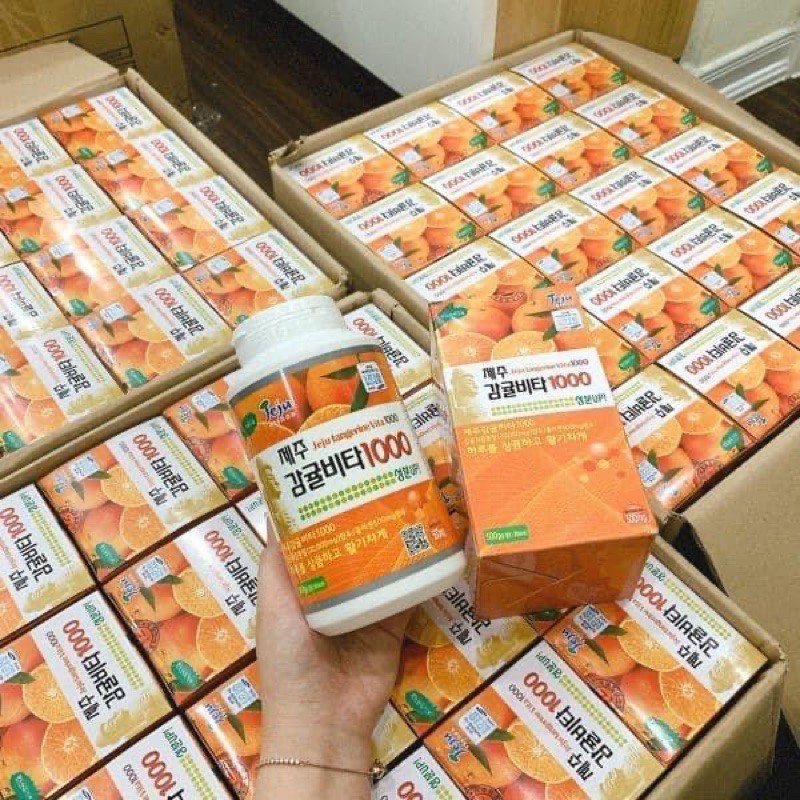 Viên Ngậm Vitamin C Đảo Jeju Tangerine King Premium 500g Hàn Quốc