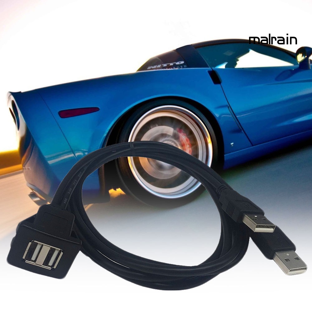 Dây Cáp Nối Dài 1m Cổng Usb 2.0 Đực Và Cái Cho Bảng Điều Khiển Xe Hơi