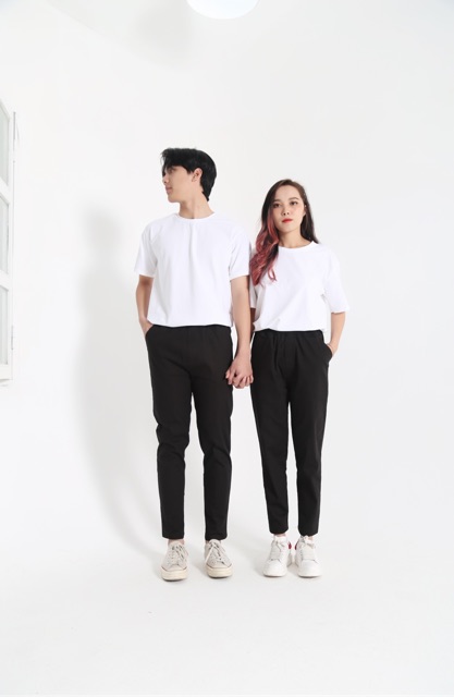 Quần khaki unisex form suông Hàn Quốc chất co giãn