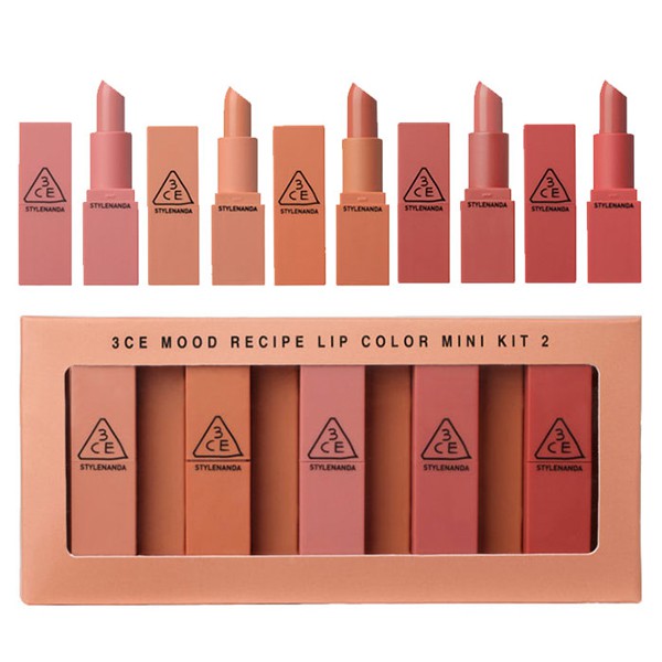 Set 5 Thỏi Son Lì 3CE Mood Recipe Lip Color Mini Kit 2