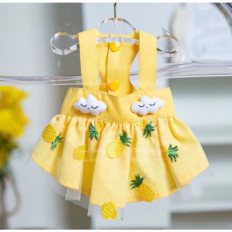 Yếm dứa vàng siêu xinh cho thú cưng