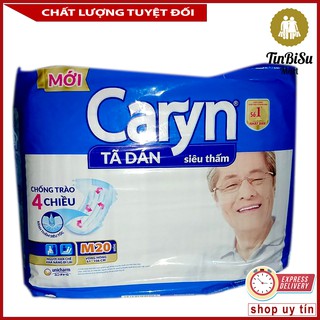 Bỉm tã dán người lớn Caryn siêu thấm size M 20 miếng