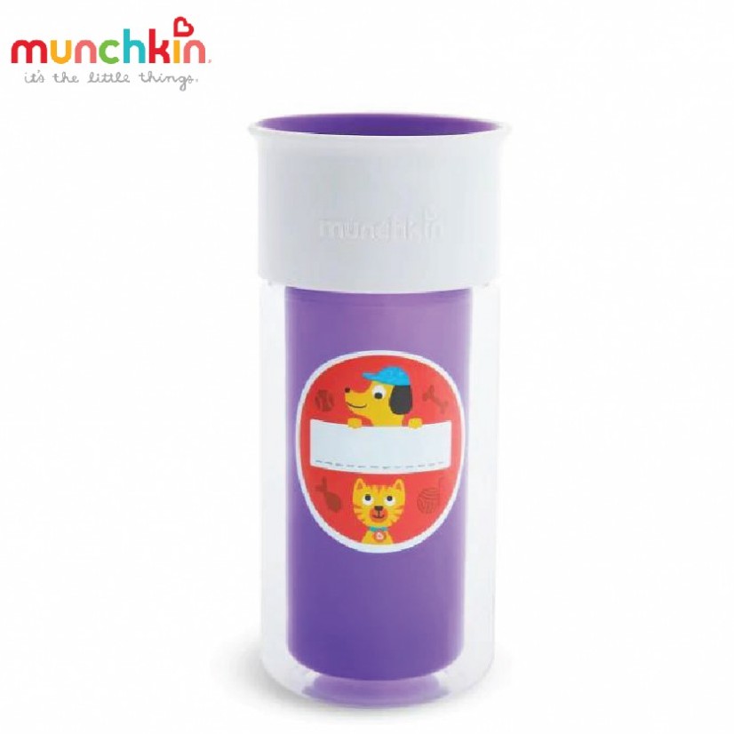 Cốc 360 độ Munchkin chống đổ giữ nhiệt kèm sticker