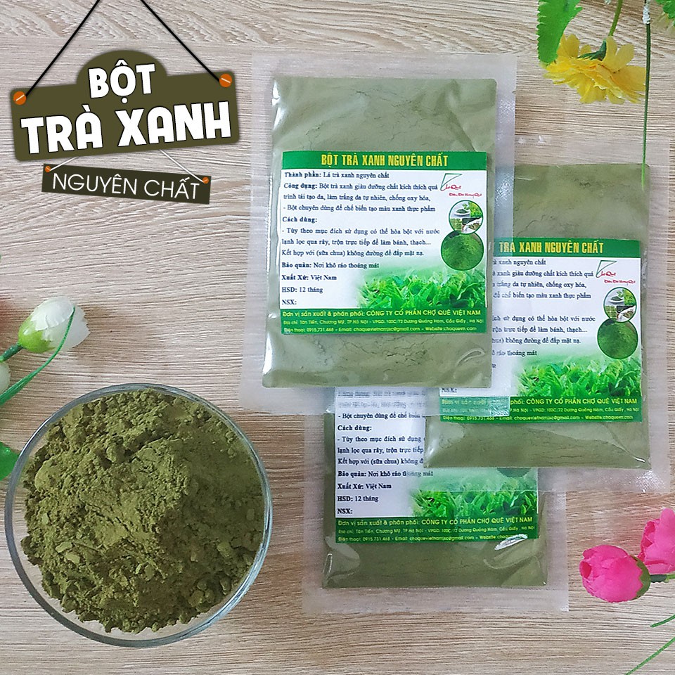 Bột Trà Xanh Nguyên Chất 100g