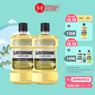 Bộ 2 Chai Nước súc miệng giúp nướu chắc khỏe Listerine Gum Care 750ml/chai