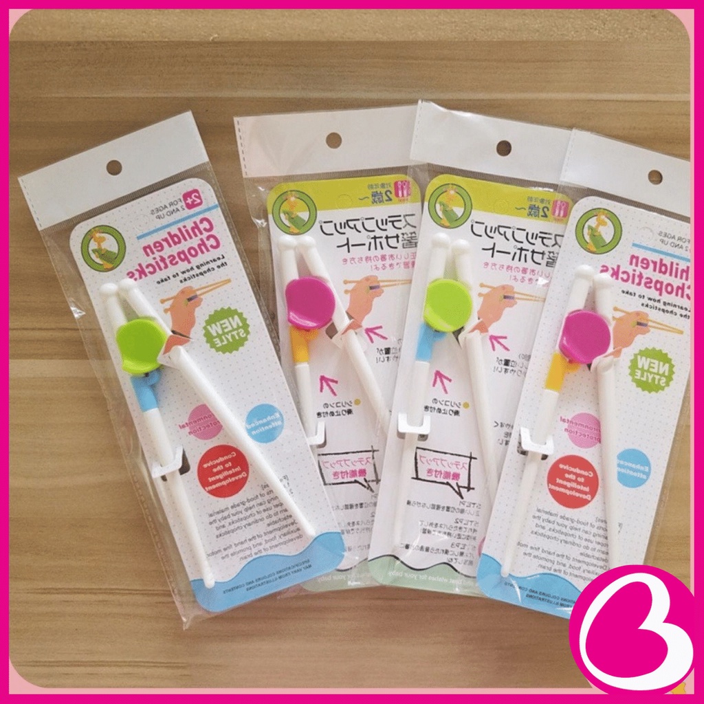 Đũa tập ăn kiểu Nhật 2 màu cho bé