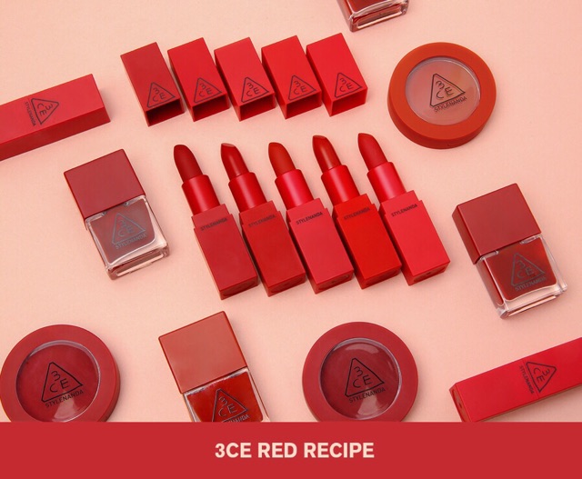 Son thỏi siêu lì 3CE Red Recipe Matte Lip Color