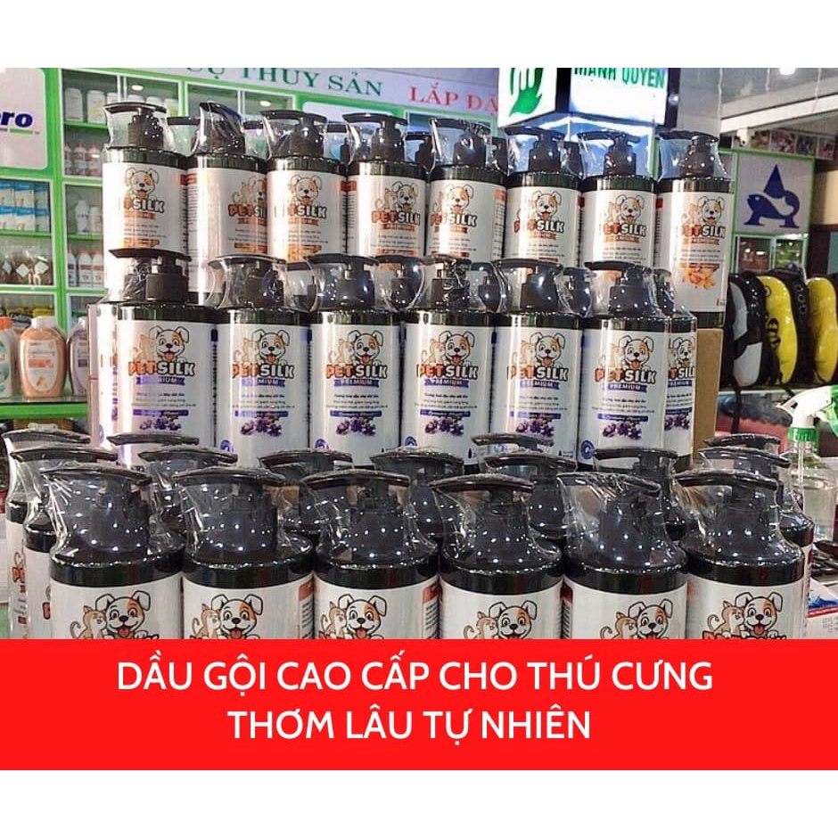 Sữa tắm dầu gội cao cấp dành cho boss PET SILK, hương thơm lavender dịu nhẹ dài lâu - 300ML