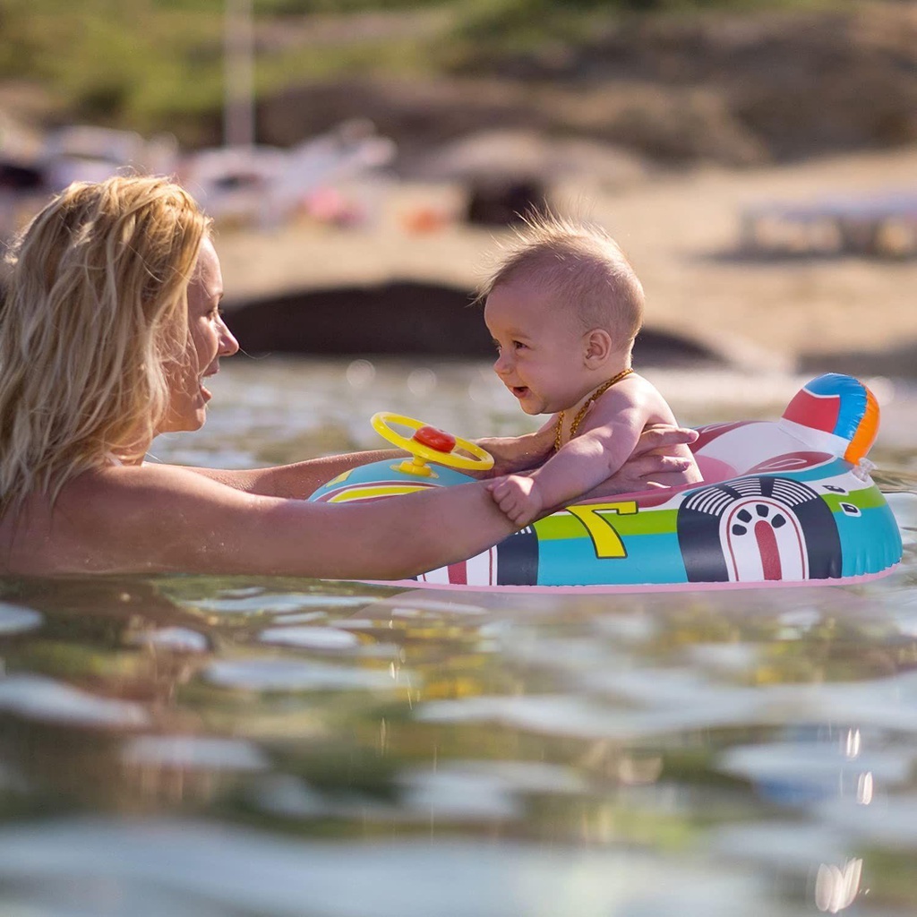 Phao Bơi Tròn Họa Tiết Hoạt Hình Dễ Thương Cho Bé