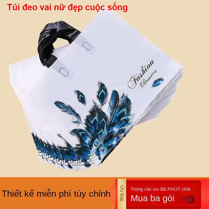 Bao bì quà tặng trong suốt của phụ nữ túi mua sắm tùy chỉnh, cửa hàng quần áo, nhựa, đựng xách thời trang