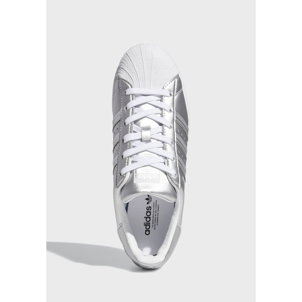 adidas Superstar Metallic Silver- FY1155- Size 39 1/3