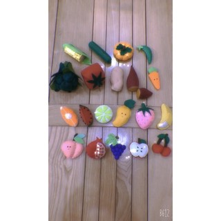 (VẢI NỈ) (ĐỒ CHƠI MẦM NON) Bộ trái cây, rau củ quả bằng vải nỉ.