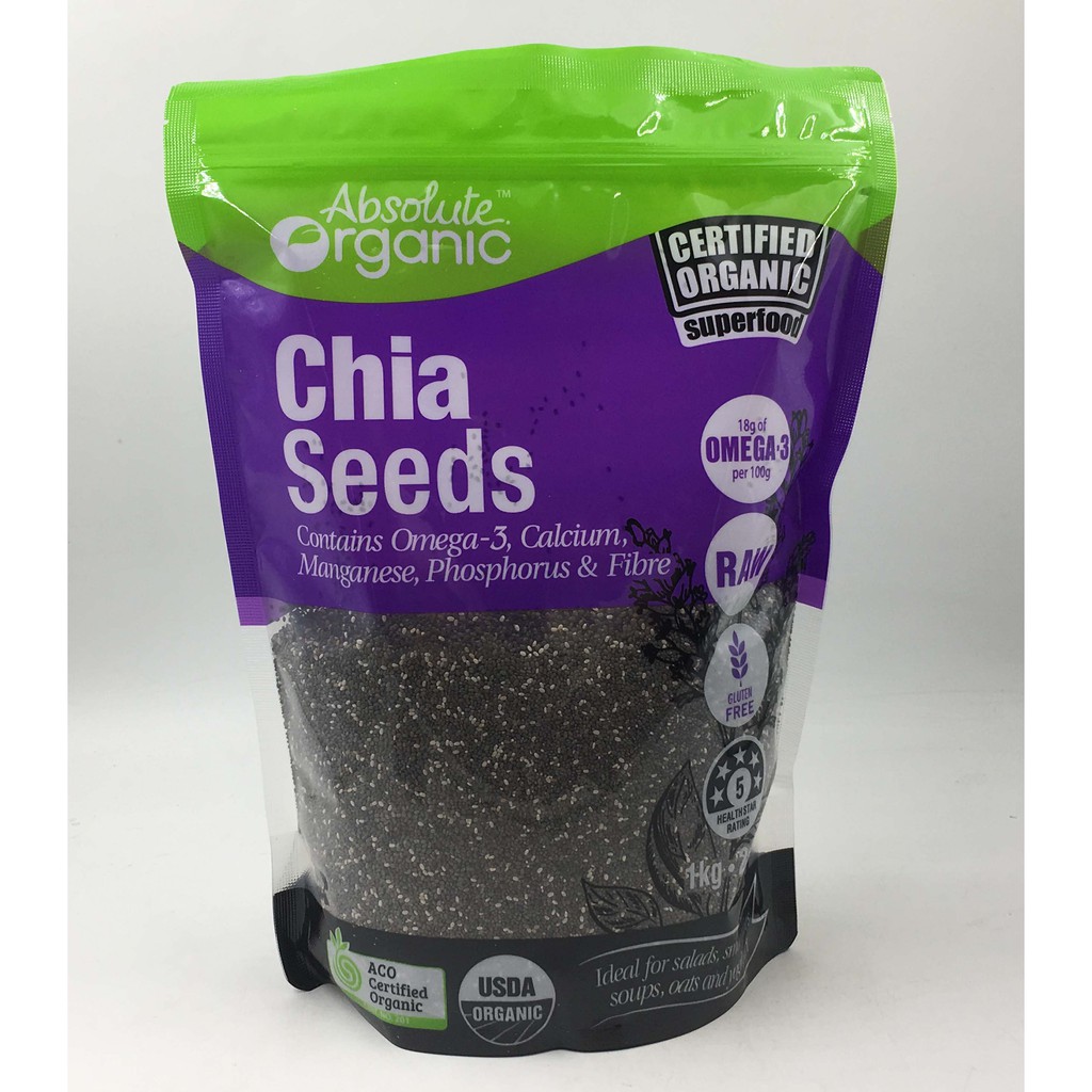 [Giá sỉ 1 thùng 10 bịch 1kg x 10 = 10 kg] Hạt Chia Úc Organic hàng chuẩn Của Úc