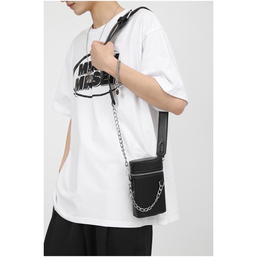 Túi da đeo chéo nam nữ unisex chất liệu da PU